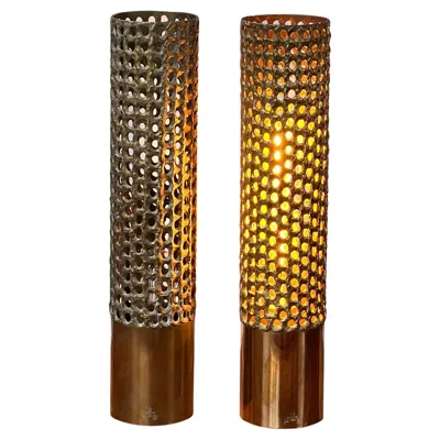 Pre-owned Skultuna Pierre Forssell Brass Lamp Stamped 1975 And 1978 Produced In  Sweden In Brown