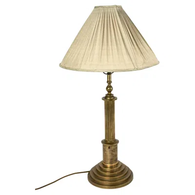 Pre-owned Skultuna Rare Swedish Grace Brass Table Lamp By , Sweden, 1940s In Sand