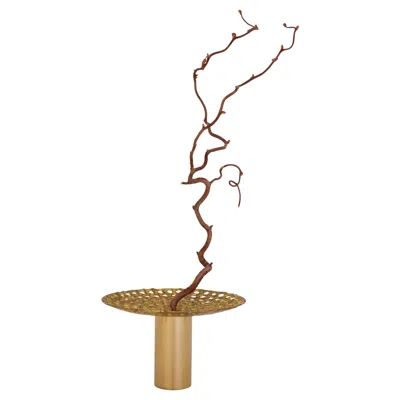 Pre-owned Skultuna Stunning Vase In Brass - , Sweden - Pierre Forsell 1960s In Brown