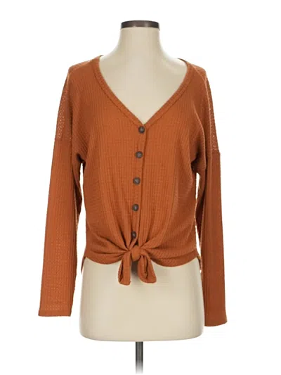 Pre-owned Sky And Sparrow Cardigan Sweater In Brown