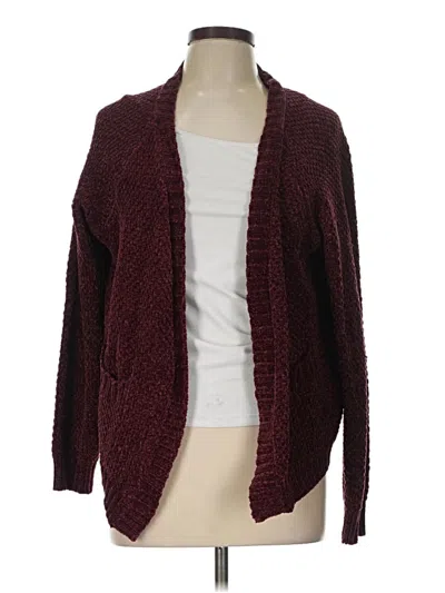 Pre-owned Sky And Sparrow Cardigan Sweater In Burgundy