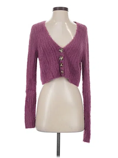 Pre-owned Sky And Sparrow Cardigan Sweater In Purple