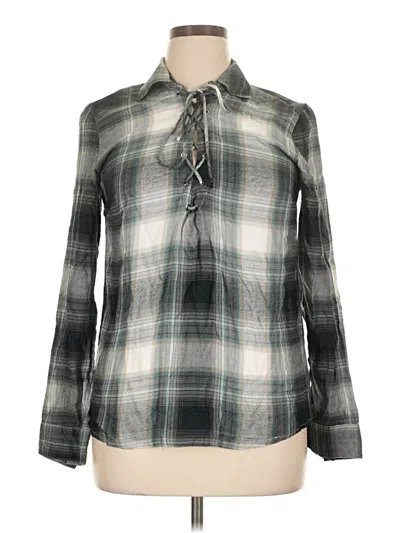 Pre-owned Sky And Sparrow Long Sleeve Blouse In Gray