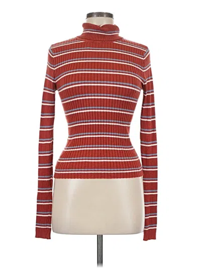 Pre-owned Sky And Sparrow Long Sleeve Turtleneck In Red