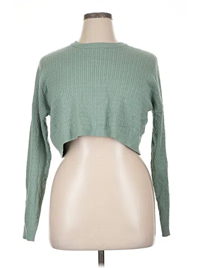 Pre-owned Sky And Sparrow Pullover Sweater In Green