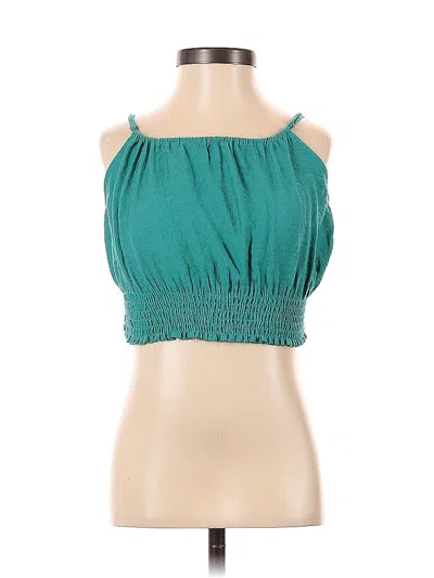 Pre-owned Sky And Sparrow Sleeveless Blouse In Green