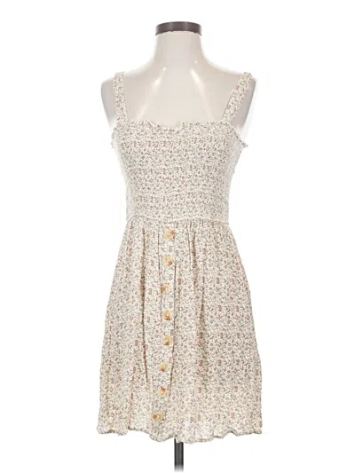 Pre-owned Sky And Sparrow Sleeveless Top Ivory Square Neckline Tops