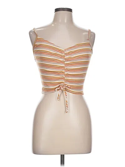 Pre-owned Sky And Sparrow Sleeveless Top Orange Sweetheart Neckline Tops