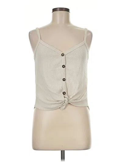 Pre-owned Sky And Sparrow Tank Top Ivory Strapless Neckline Tops