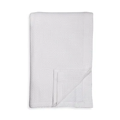 Sky Basketweave Cotton Blanket, King - Exclusive