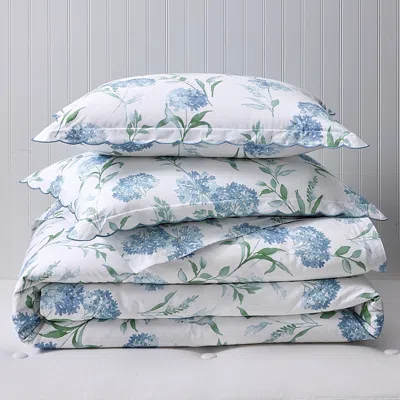 Sky Coastal Floral Duvet Cover Set, King - Exclusive In White