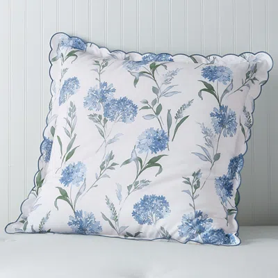 Sky Coastal Floral Euro Sham Set - Exclusive In White