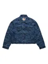 Sky High Farm Angry Chore "green" Denim Jacket In Blue