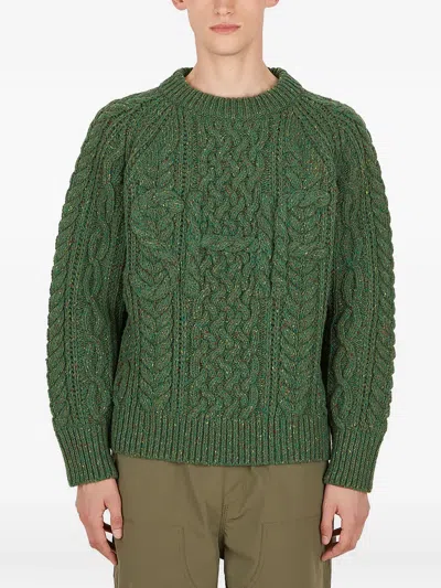 Sky High Farm 케이블 니트 스웨터 In Green