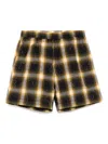 Sky High Farm Checked Padded Shorts In Yellow