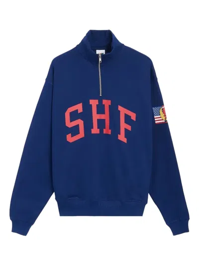 Sky High Farm Cotton Hoodie In Blue