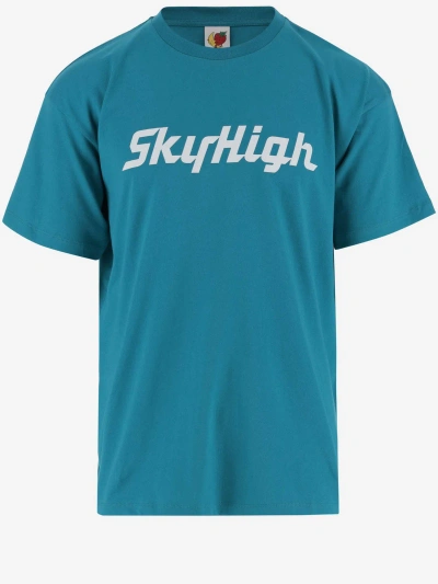 Sky High Farm Cotton T-shirt With Logo In Blue
