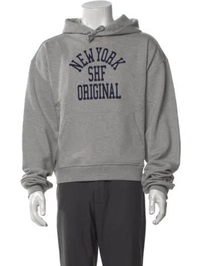 Pre-owned Sky High Farm Crew Neck Long Sleeve Hoodie W/ Tags In Gray