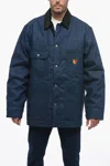 Sky High Farm Denim Utility Jacket With Velvet Collar In Blue