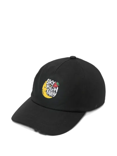 Sky High Farm Unisex Shf Embroidered Cap Woven In Black