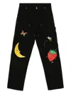 Sky High Farm Embroidered Jeans In Black