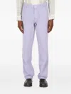 Sky High Farm Embroidered-pocket Trousers In Purple