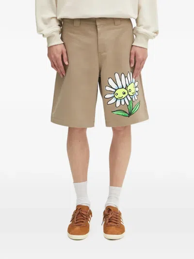 Sky High Farm Floral-print Shorts In Brown
