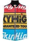 Sky High Farm Graphic-logo Denim Gilet In Blue