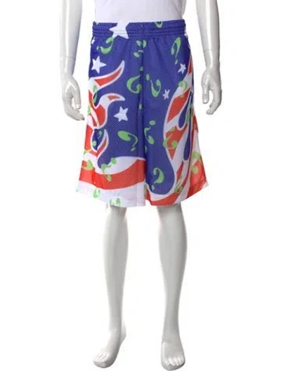 Pre-owned Sky High Farm Graphic Print Athletic Shorts W/ Tags In White