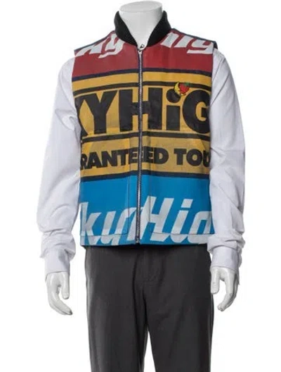 Pre-owned Sky High Farm Graphic Print Bomber Jacket W/ Tags In Multicolor