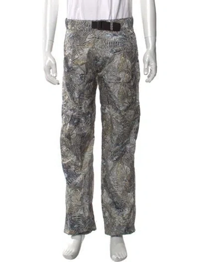 Pre-owned Sky High Farm Graphic Print Cargo Shorts W/ Tags In Grey