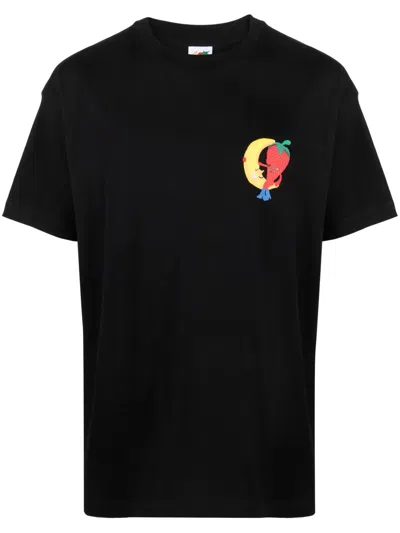 Sky High Farm Logo-print Organic Cotton-jersey T-shirt In Black