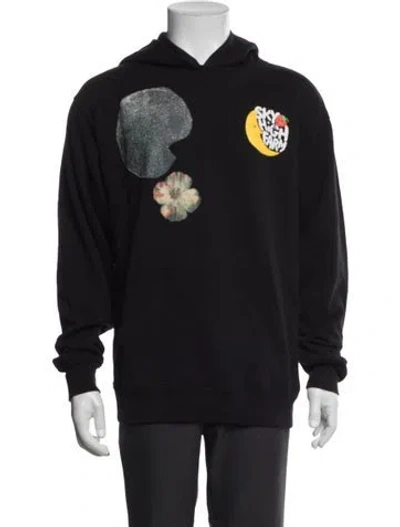 Pre-owned Sky High Farm Graphic Print Crew Neck Hoodie In Black