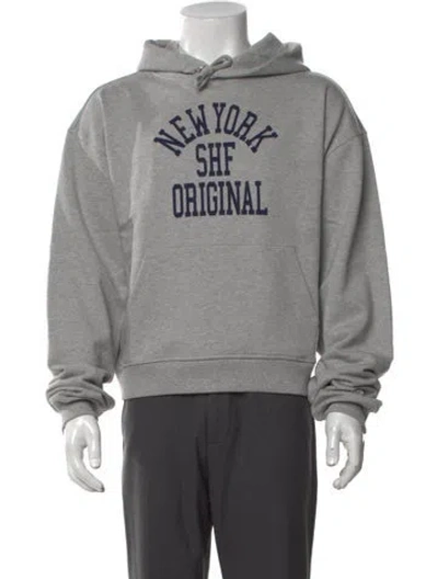 Pre-owned Sky High Farm Graphic Print Crew Neck Hoodie W/ Tags In Gray