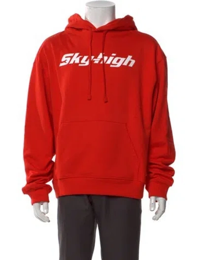 Pre-owned Sky High Farm Graphic Print Crew Neck Hoodie W/ Tags In Orange