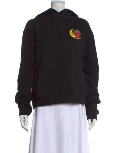 Pre-owned Sky High Farm Graphic Print Crew Neck Sweater W/ Tags In Black