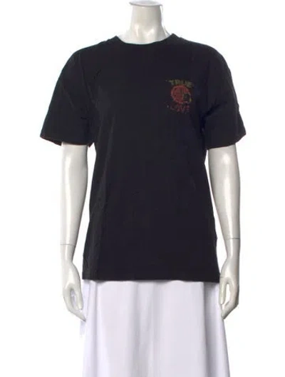 Pre-owned Sky High Farm Graphic Print Crew Neck T-shirt In Black