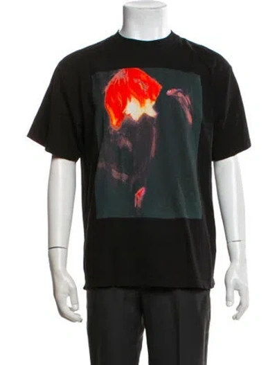 Pre-owned Sky High Farm Graphic Print Crew Neck T-shirt In Black