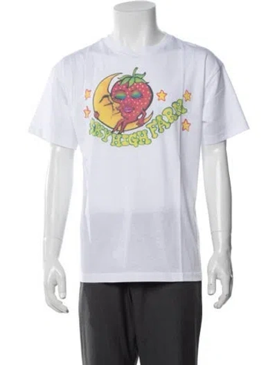 Pre-owned Sky High Farm Graphic Print Crew Neck T-shirt In White