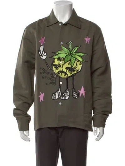 Pre-owned Sky High Farm Graphic Print Long Sleeve Shirt W/ Tags In Green