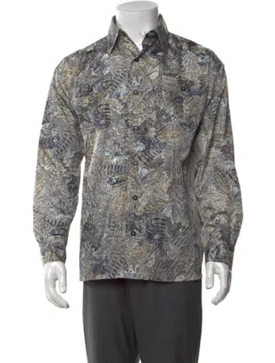 Pre-owned Sky High Farm Graphic Print Long Sleeve Shirt W/ Tags In Grey