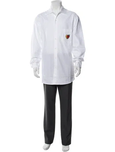 Pre-owned Sky High Farm Graphic Print Long Sleeve Shirt W/ Tags In White