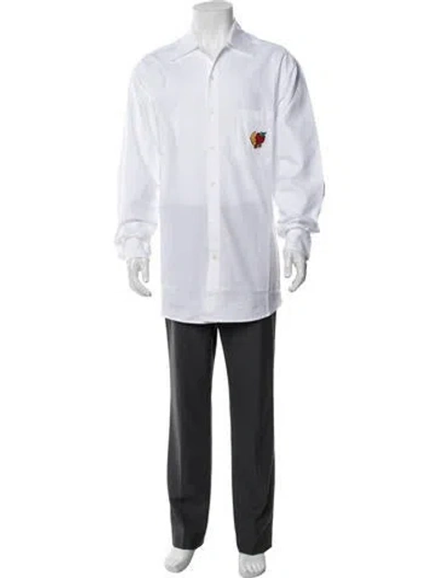 Pre-owned Sky High Farm Graphic Print Long Sleeve Shirt W/ Tags In White