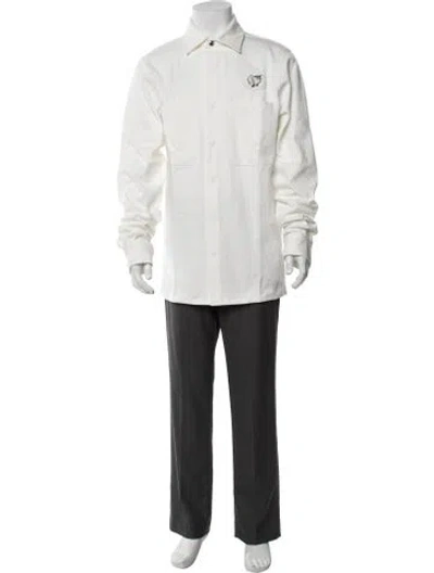 Pre-owned Sky High Farm Graphic Print Long Sleeve Shirt W/ Tags In White