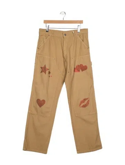 Pre-owned Sky High Farm Graphic Print Pants W/ Tags In Neutrals