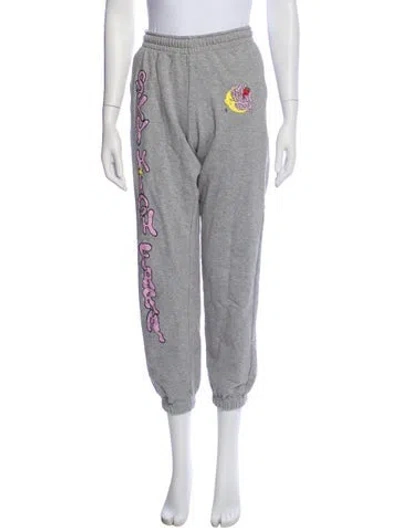 Pre-owned Sky High Farm Graphic Print Sweatpants In Gray