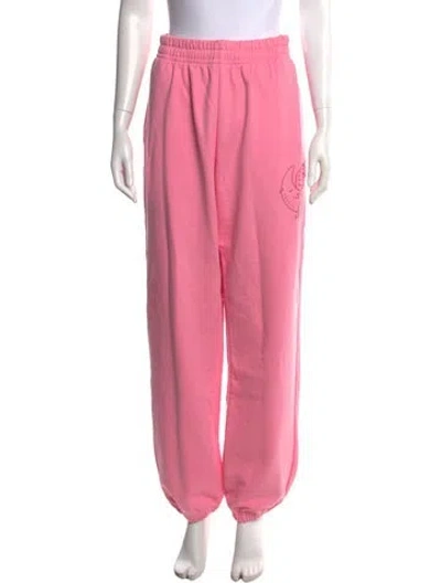 Pre-owned Sky High Farm Graphic Print Wide Leg Pants W/ Tags In Pink