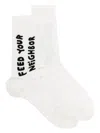 Sky High Farm Intarsia-knit Socks In White