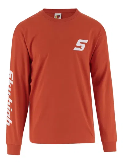 Sky High Farm Long-sleeve T-shirt In Red