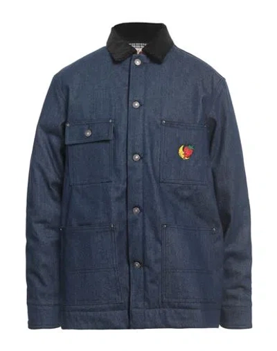 Sky High Farm Man Denim Outerwear Blue Size L Cotton